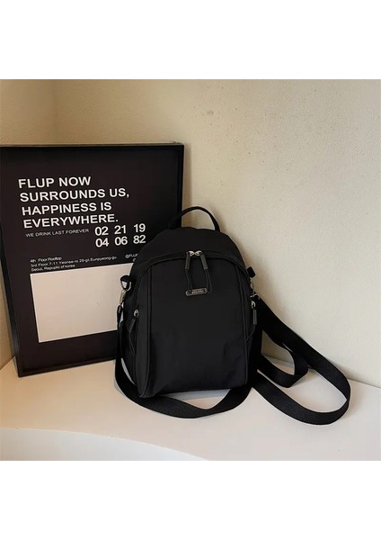 Öğrenciler Okul Çantası Ders Çantası Büyük Kapasiteli Sırt Çantası Su Geçirmez Açık Seyahat Sırt Çantası Tote Hediyesi: Siyah (Yurt Dışından)