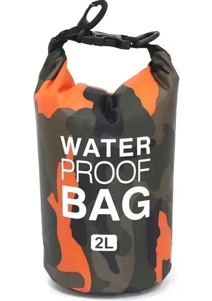 Kano, Sörf, Rafting ve Kamp Için Hafif Kamuflaj Su Geçirmez Çanta - Ekipmanınızı Kuru ve Korumalı Tutun: 2l (Yurt Dışından)