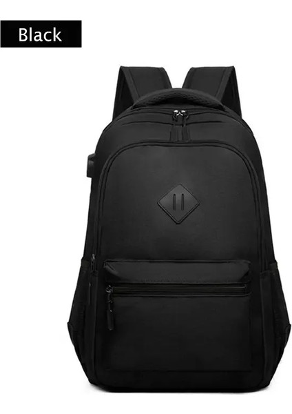 USB Port Erkekleri ile Büyük Kapasiteli Sırt Çantası Kadın Seyahat Bilgisayar Sırt Çantası Çoklu Kilekleri Dizüstü Bilgisayar Öğrencileri Için Sırt Çantası Çalışma Renk: Siyah (Yurt Dışından)