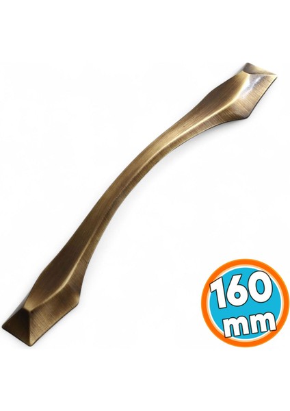 Mobilya Mutfak Çekmece Dolap Dolabı Kulpu Kulbu Kulpları Kulp 160 mm Eskitme Antik Sarı Metal