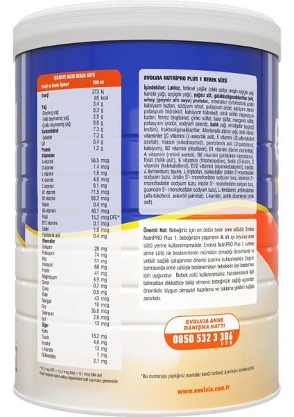 Nutripro Plus 1 Bebek Sütü 1000 gr x 2 Adet indirimleri