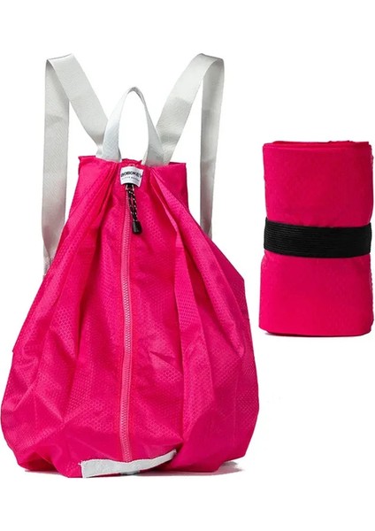 Açık Taşınabilir Su Geçirmez Hafif Spor Seyahat Çantası Katlanır Çanta Ins Sırt Çantası Okul Çantası Kadın Lise Sırt Çantası Renk: Kırmızı (Yurt Dışından)