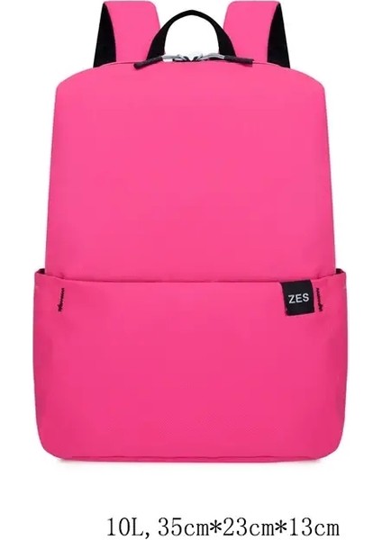 Unisex Çok Renkli Çok Boyutlu Sırt Çantaları Mektup Baskı Logosu Özel Erkekler Kadın Su Geçirmez Moda Kolej Küçük Okul Çantası Sırt Çantası Renk: 10L Pembe (Yurt Dışından)
