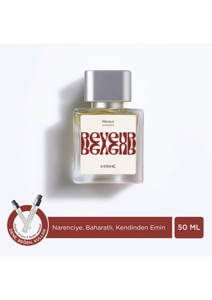 Rêveur Edp Unisex Parfüm 50 ml | Narenciye, Baharat |mandalina, Elma, Biberiye, Gül, Vanilya, Sandal