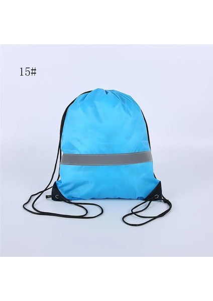 Drawstring Sırt Çantası Su Geçirmez Spor Çantası Yansıtıcı Şeritli Seyahat Açık Dış Alışveriş Yüzme Basketbol Yoga Bagscolor: 4 (Yurt Dışından)