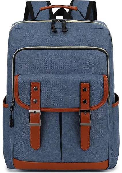 Erkekler Kaliteli Oxford Kumaş Sırt Çantası Seyahat Geri Çantalar 16 Inç Dizüstü Bilgisayar Çantaları Büyük Kapasiteli Sırt Çantası Genç Okul Kitap Çantası Renk: Mavi/boyut: 16 Inç (Yurt Dışından)