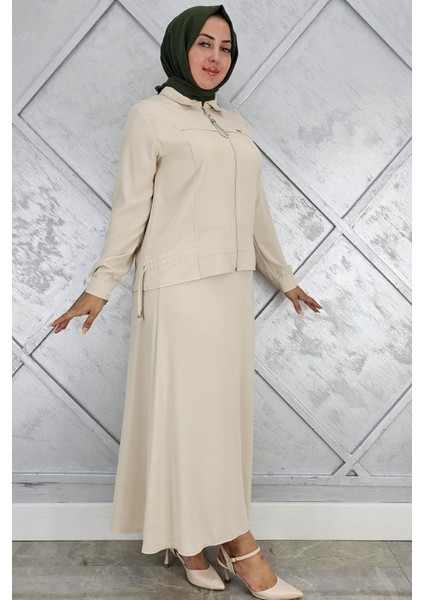 Kadın Büzgü Detaylı Tesettür Takım