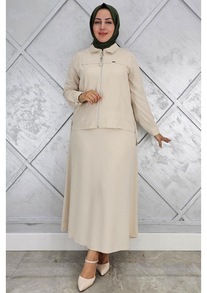 Kadın Büzgü Detaylı Tesettür Takım modelleri