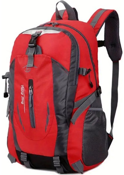 Açık Sırt Çantası Erkekler Büyük Kapasiteli Seyahat Hafif Giriş Gezisi Sırt Çantası Spor Su Geçirmez Seyahat Dağcılık Çantası Renk: Kırmızı (Yurt Dışından)