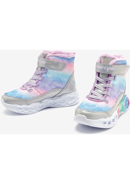 Infinite Heart Lights - Lovin Hearts Büyük Kız Çocuk Gri Işıklı Bot 303054L Smlt