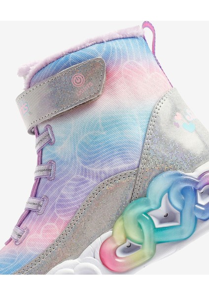 Infinite Heart Lights - Lovin Hearts Büyük Kız Çocuk Gri Işıklı Bot 303054L Smlt