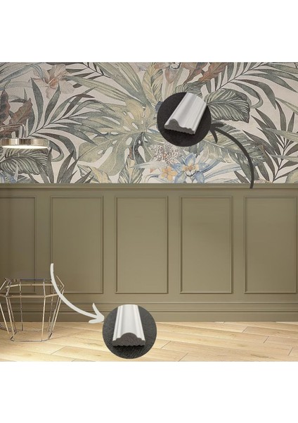 Beyaz Boyanabilir Yatay Duvar Çıtası, 120 Cm, 10 Adet, Şık ve Kullanışlı Seçenek