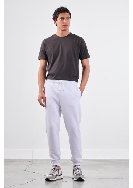 Beyaz Bağcıklı Erkek Regular Fit Eşofman Altı fiyatları