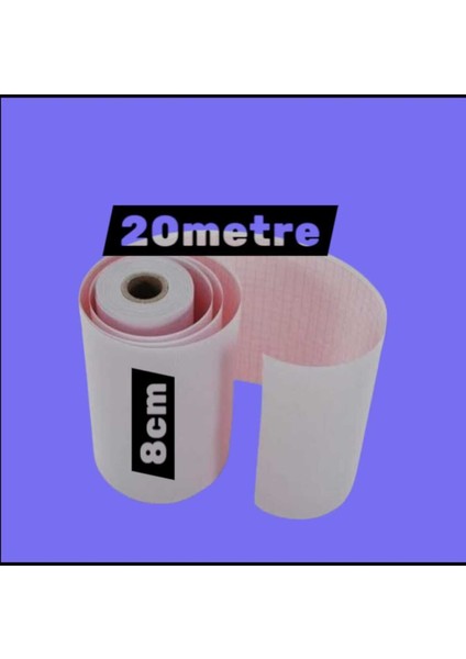 Ecg Ekg Termal Isıya Duyarlı Kalın Gramajlı Ecg Ekg Kağıdı 8cm - 20METRE 30 Adet Rulo modelleri