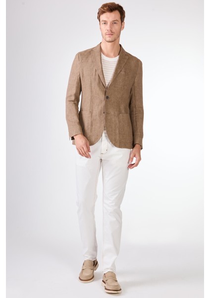 Vizon Mono Yaka Slim Fit Erkek Ceket