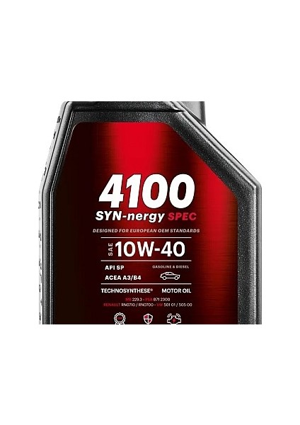 4100 Syn-nergy Spec 10w-40 4 Litre fiyatları