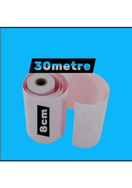 Ecg Ekg Termal Isıya Duyarlı Kalın Gramajlı Ecg Ekg Kağıdı 8cm - 30METRE 20 Adet Rulo fiyatları