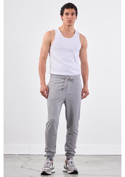 Gri Bağcıklı Erkek Regular Fit Eşofman Altı indirimleri