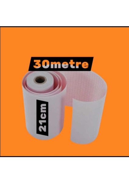 Ecg Ekg Termal Isıya Duyarlı Kalın Gramajlı Ecg Ekg Kağıdı 21CM - 30METRE 30 Adet Rulo fiyatları