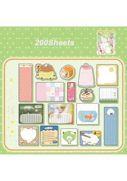 4style 200SHEETS Mood Graffiti Serisi Memo Malzeme Paketi Memo Not Kağıt Scrapbooking Dıy El Kitabı Malzeme Telefon Kılıfı Deorcolor: A (Yurt Dışından)