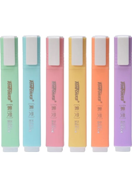 6 Adet/set Düz Şekil Soluk Renkli Vurgulayıcı Floresan Kalem Sanat Işaretleri Hediye Kırtaççı Vurgu Seti Pastel Vurgulayıcılar (Yurt Dışından)