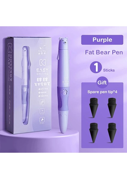 Ebedi Kalem Seti Sevimli Çocuklar Sınırsız Yazma Sanat Çizim Çizim Pen Mürekkepsiz Kalemler Sarf Malzemeleri Kırtasiye Hediyeleri Renk: Mor Set (4gift) (Yurt Dışından)