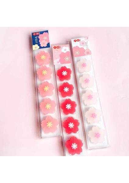 5 Pcs Yenilik Sevimli Sakura Silgi Çiçek Şeftali Meyve Silgi Estetik Kırtasiye Okul Malzemeleri Kawaii Sabit Çocuklar Erasercolor: 5pcs Çiçek (Yurt Dışından)
