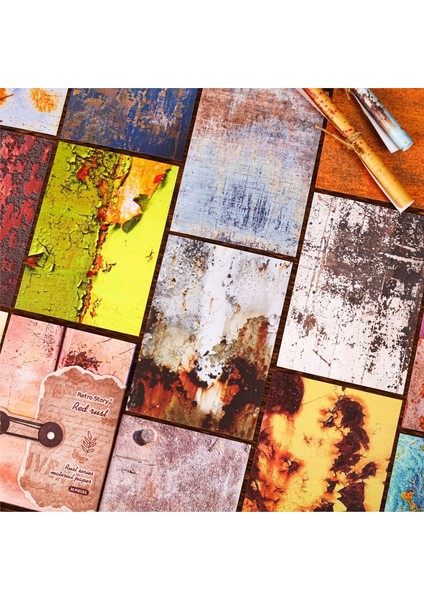 Jianwu Rust Serisi Vintage Old Rust Peyzaj Kolaj Dekoru Malzeme Kağıt Yaratıcı Diy Önem Dergi Scrapbook Kırtasiye Renk: 6 Seti (Yurt Dışından)