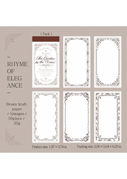 Jianwu Bahçe Tarafından Seine Serisi Vintage Çiçek Sınır Peyzaj Malzemesi Kolaj Memo Pad Yaratıcı Diy Journalorcolor: Bqb-Sshbdhy-04 (Yurt Dışından)