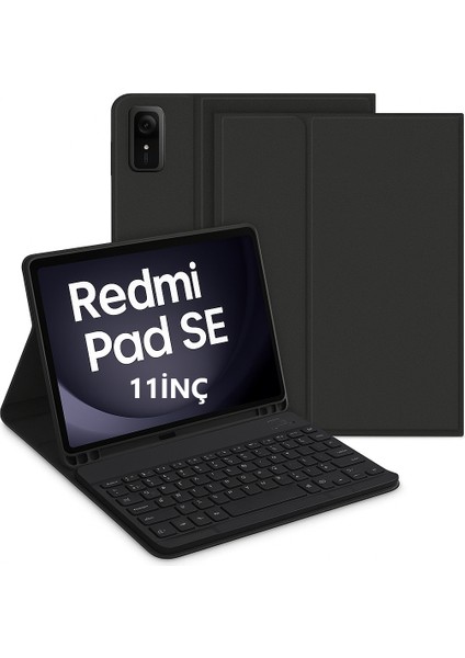 Xiaomi Redmi Pad Se 11INÇ Kılıf Kablosuz Klavyeli Case Mobax Türkçe Klavye