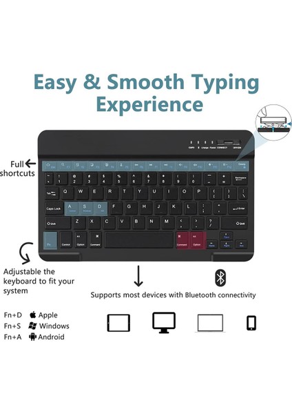 Xiaomi Redmi Pad Se 11INÇ Kılıf Kablosuz Klavyeli Case Mobax Türkçe Klavye