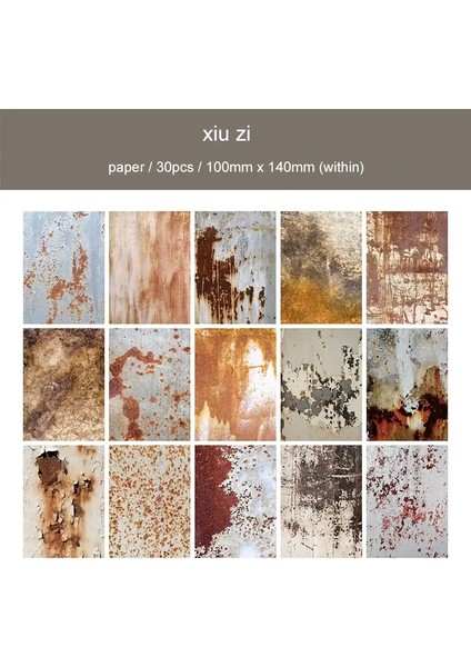 Jianwu Rust Serisi Vintage Old Rust Peyzaj Kolaj Dekoru Malzeme Kağıt Yaratıcı Diy Önem Dergi Scrapbook Kırtasiye Renk: Scz-Xj-02 (Yurt Dışından)