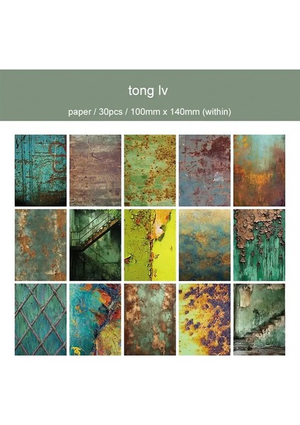 Jianwu Rust Serisi Vintage Old Rust Peyzaj Kolaj Dekoru Malzeme Kağıt Yaratıcı Diy Önem Dergi Scrapbook Kırtasiye Renk: Scz-Xj-05 (Yurt Dışından)