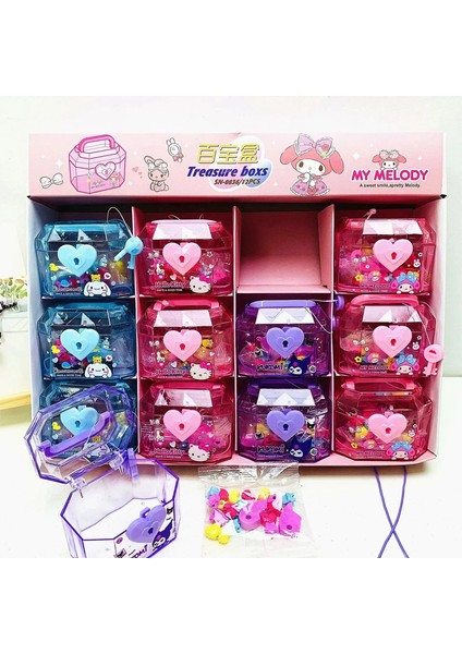 Kilit Kutusu Hazine Sandık Silgisi Ilgisi Diy Mini Silgi Kırtasiye Mağazası ile Yaratıcı Karikatür Sanrio Öğrenci Malzemeleri Color: Beyaz (Yurt Dışından)