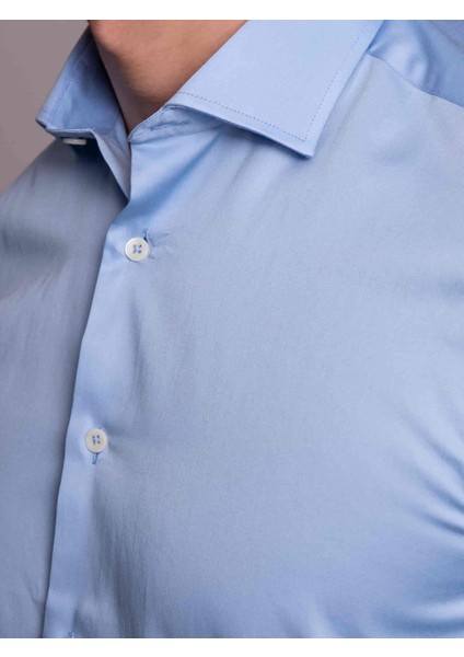 Mavi Erkek Slim Fit Düz Gömlek-DU2999011001A fiyatları