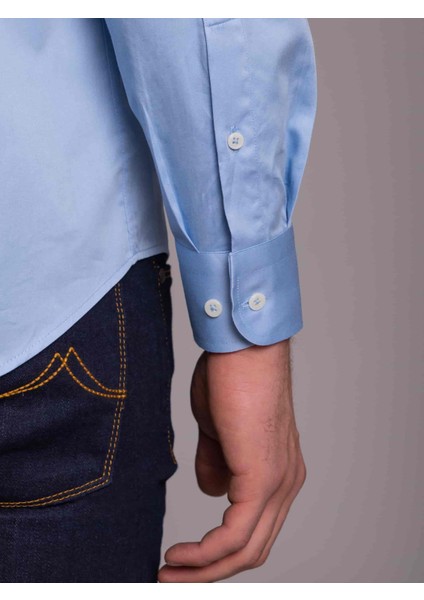 Mavi Erkek Slim Fit Düz Gömlek-DU2999011001A fırsatları