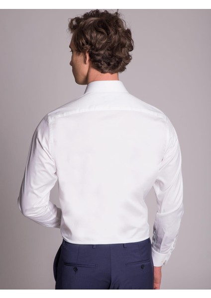 Beyaz Erkek Regular Fit Poplin Gömlek-DU1999011012A fiyatları
