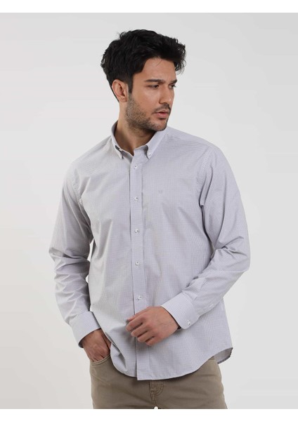 Regular Fit Düğmeli Yaka Bej Erkek Gömlek DU1234013010 modelleri