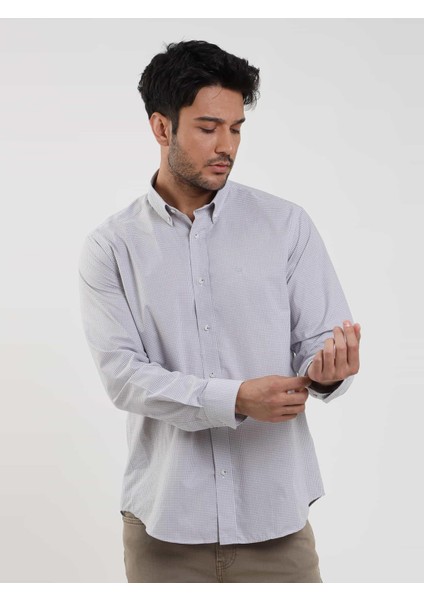 Regular Fit Düğmeli Yaka Bej Erkek Gömlek DU1234013010 fırsatları