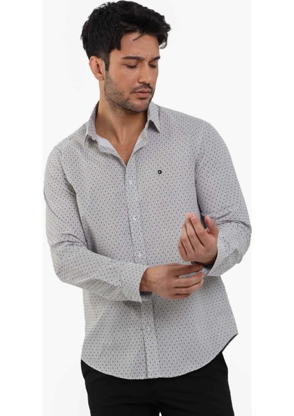 Slim Fit Düğmeli Yaka Kahve Erkek Gömlek DU1234013021 fırsatları