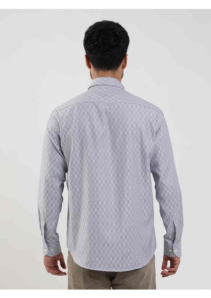 Regular Fit Düğmeli Yaka Lacivert Erkek Gömlek DU1234013013 indirimleri