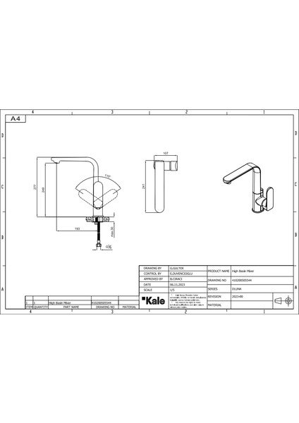 Kale Dluna Mutfak Bataryası 410200505544 fiyatları