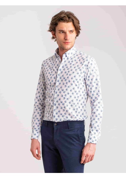 Mavi Erkek Slim Fit Brent Düğmeli Yaka Uzun Kol Gömlek modelleri