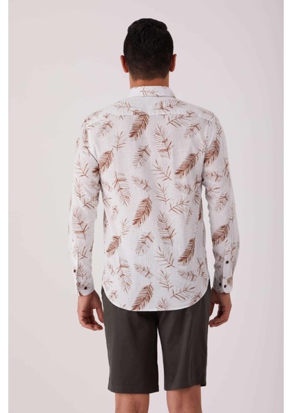 Kahve Erkek Regular Fit Brent Düğmeli Yaka Uzun Kol Gömlek fırsatları