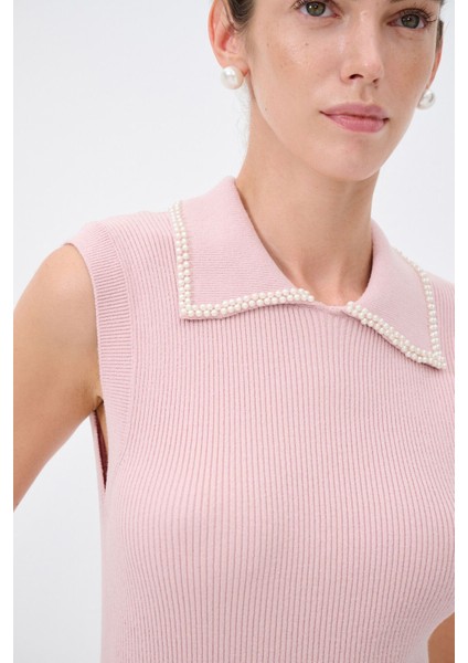 Inci Detaylı Triko Bluz Pudra 11545159000 fiyatları