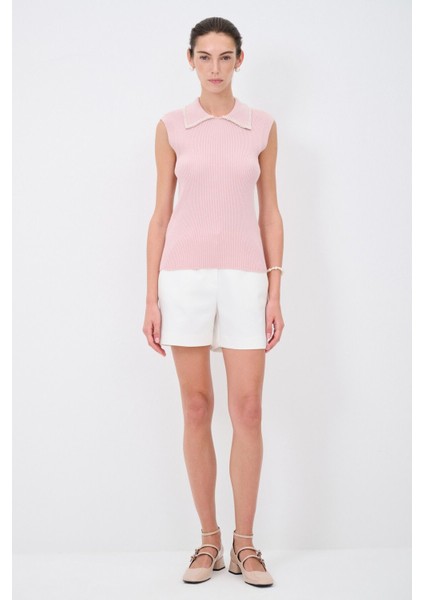 Inci Detaylı Triko Bluz Pudra 11545159000 modelleri