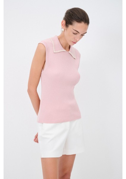 Inci Detaylı Triko Bluz Pudra 11545159000 fırsatları