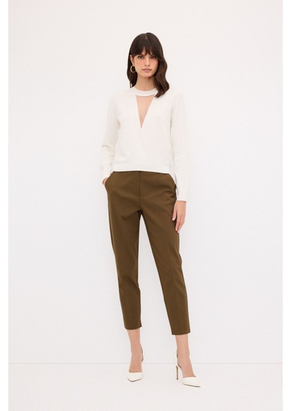 Tül Detaylı Triko Kazak Kemik 13944384000 modelleri