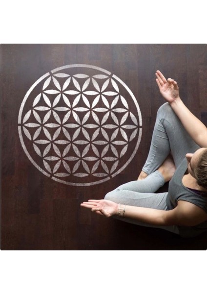 Turuncu Yaşam Çiçeği Büyük Boy Mandala Şablonları, Renkli ve Detaylı Tasarımlar