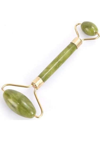 Jade Roller Cilt Masaj Aleti Çift Taraflı Doğal Yeşim Taşı